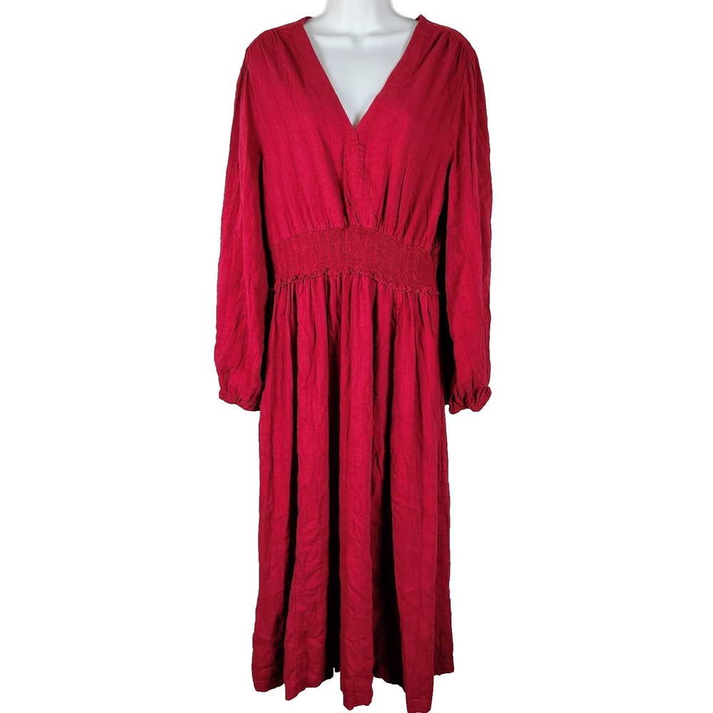 Old Navy Extra Large Tile Burgundy Pheasant Milk Made Maxi Dress